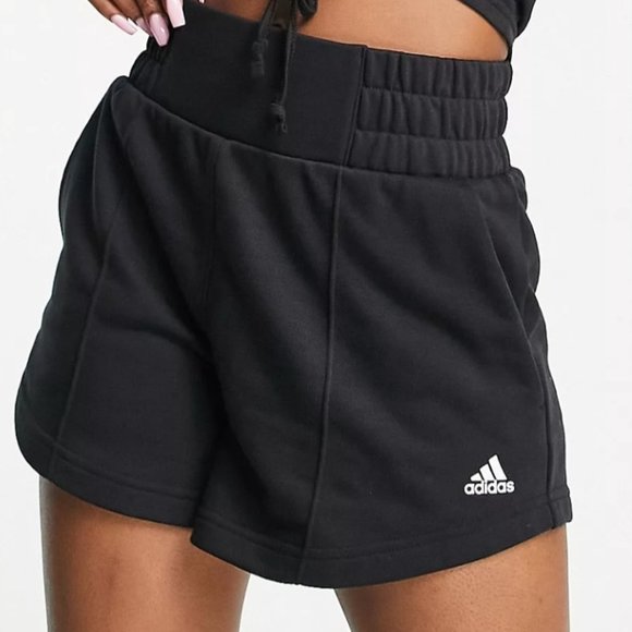 adidas Women's Hyperglam French Terry Shorts black Medium NWT ht3494 ASOS - Picture 1 of 6